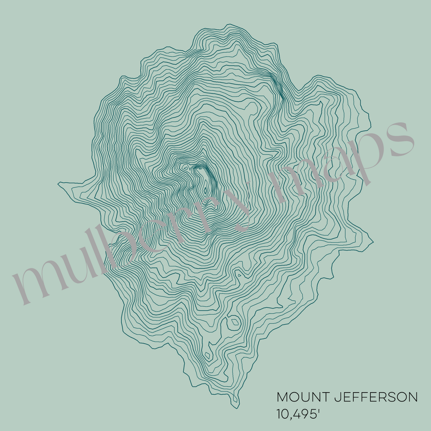 Mount Jefferson Oregon Mountain Topographic Map