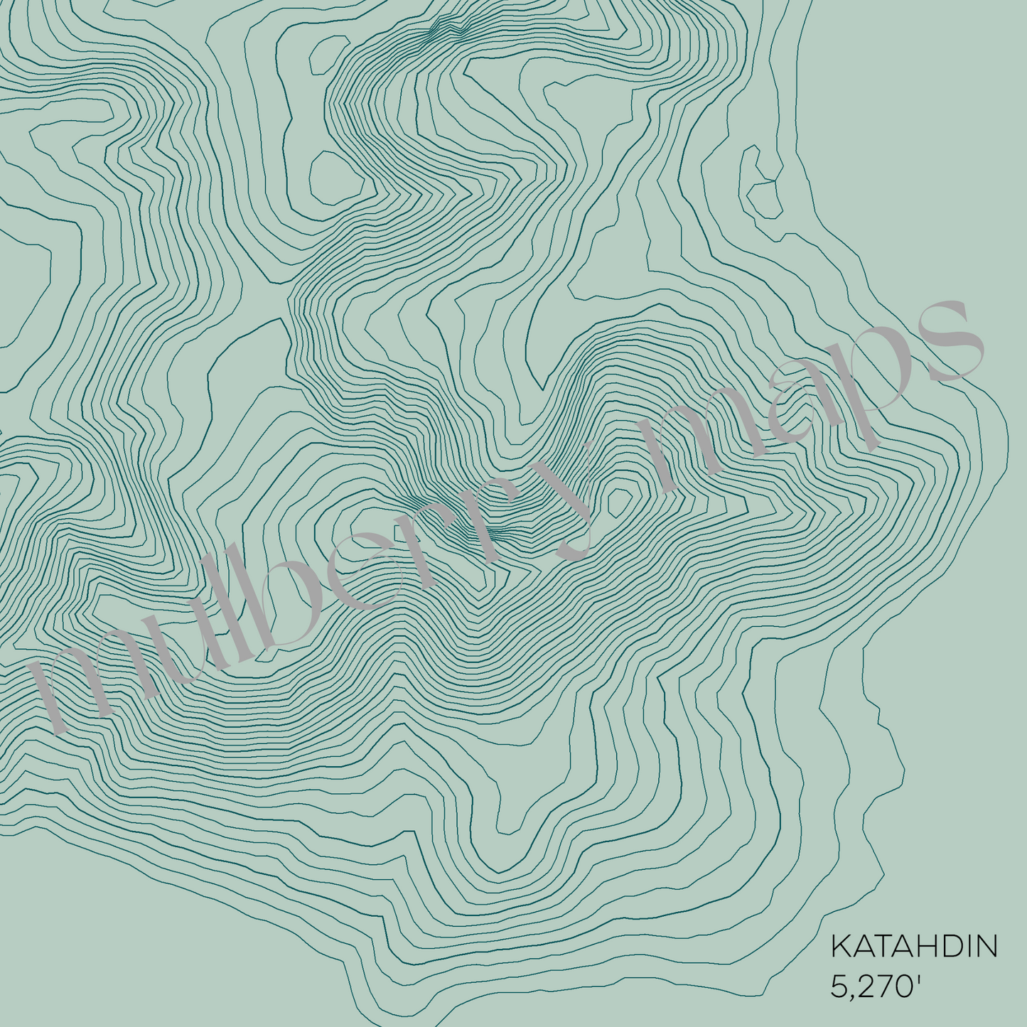 Katahdin Maine Mountain Topographic Map