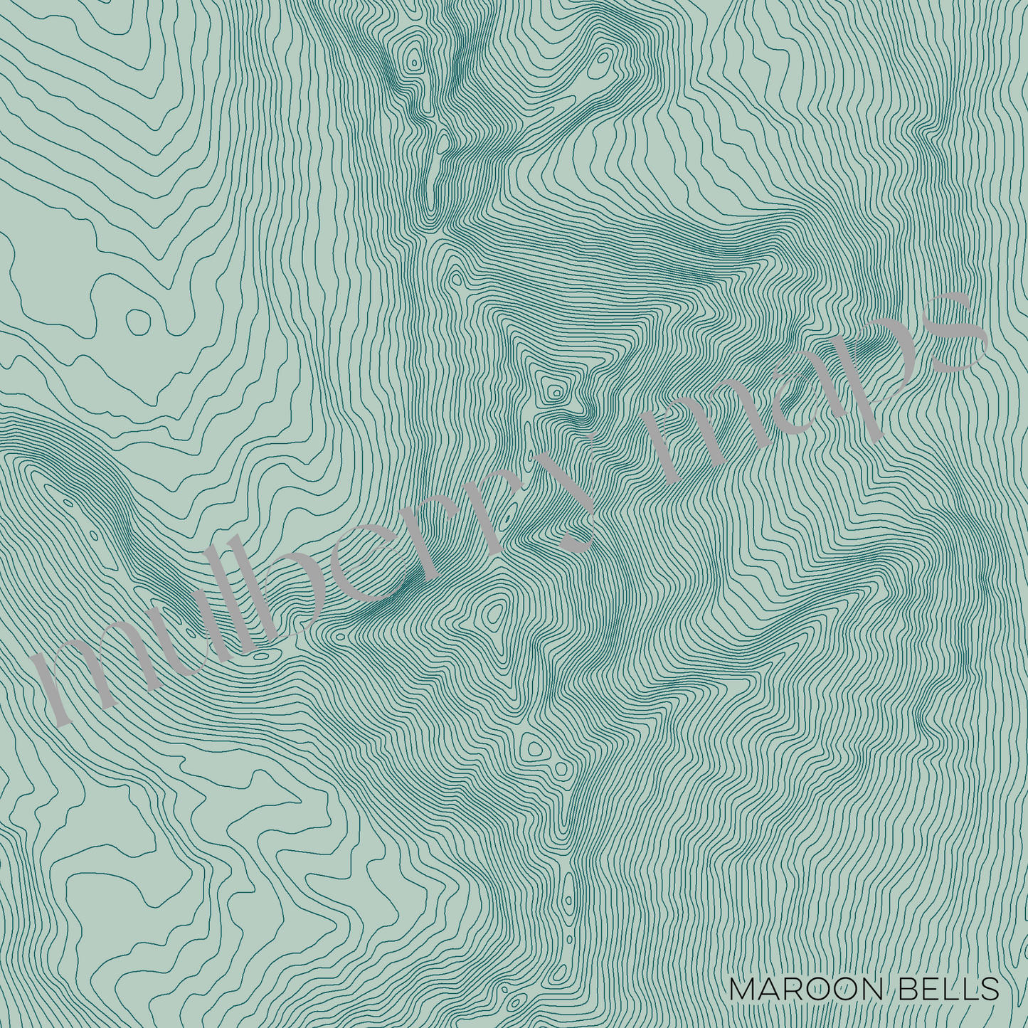 Maroon Bells Colorado Mountain Topographic Map