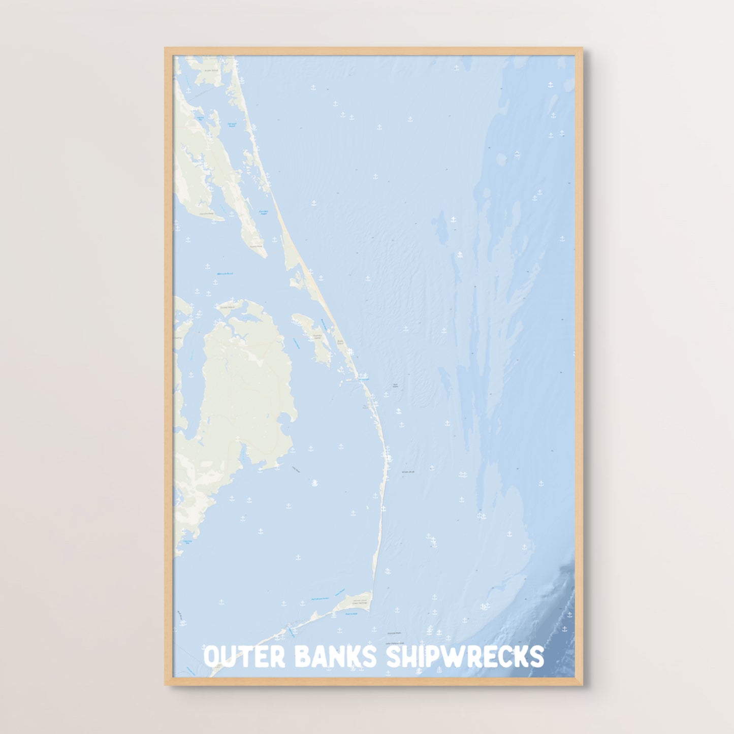 Outer Banks Shipwrecks Map